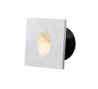 Balise LED Encastrable Carrée 3W 220V 34° Blanche IP20 pour Escaliers - Blanc Neutre 4000K - 5500K - SILAMP