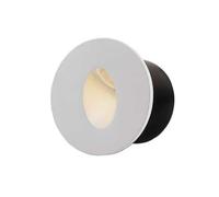 Balise LED Encastrable Ronde 3W 220V 34° Blanche IP20 pour Escaliers - Blanc Neutre 4000K - 5500K - SILAMP