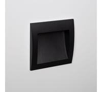 Balise LED Extérieure 4W Encastrable au Mur Carrée Natt Noire