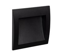 Balise LED Extérieure 4W Encastrable au Mur Carrée Natt Noire 4000K Blanc neutre