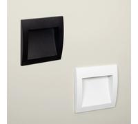 Balise LED Extérieure 4W Encastrable Carrée Blanche en Aluminium Natt