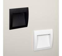 Balise LED Extérieure 4W Encastrable Carrée Blanche en Aluminium Natt