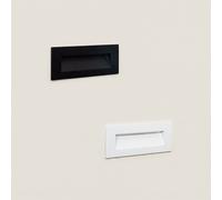 LEDKIA LIGHTING Balise LED Extérieure 7W Encastrable au Mur Rectangulaire en Aluminium Groult Blanche 4000K Blanc neutre