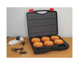 Balise LED magnétique rechargeable - mallette de 6 pcs SODIFLASH - 17929