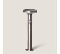 Balise LED Solaire Extérieure Helios Inox 6W en Saillie sur Pied 45cm avec Déte