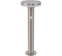 Balise LED Solaire Extérieure Helios Inox 6W en Saillie sur Pied 45cm avec Détecteur de Mouvement Helios Inox 4000K Blanc neutre Gris G