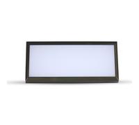 Balise Murale Extérieur Encastrable Rectangulaire 12W IP65 Noir - Blanc Chaud 2300K - 3500K