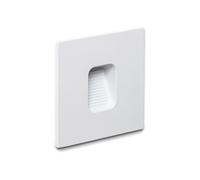 Balise Murale Extérieure LED 2W Encastrable Aluminium Carrée Blanche Olite