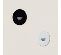 Balise Murale Extérieure LED 2W Encastrable Aluminium Ronde Blanche Guell