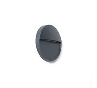 Applique Murale Extérieure Led 3w Saillie Rond Jade 2700k Gris Foncé Blanc Chaud