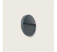 Balise Murale Extérieure LED 3W Saillie Rond Jade 2700K Anthracite Blanc chaud