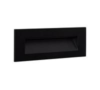 Balise Murale Extérieure LED 7W Encastrable Rectangulaire Aluminium Noir Gr