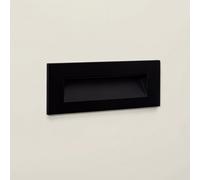 Balise Murale Extérieure LED 7W Encastrable Rectangulaire Aluminium Noir Gr