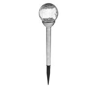 Atmosphera Balise solaire en inox "Craquelé" 42 cm Argent Blanc G