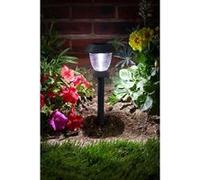 SMART GARDEN-Balise solaire Triton en métal noir et verre à LED 10 lumens