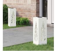 Balise solaire - VIDAXL - Vidaxl - 2 pièces - Acier laminé à froid - LED blanc chaud
