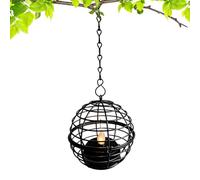 Balise vacillante chargée par le - Cadre sphérique orné extérieur Support de cylindre de Véranda scintillante Terrasse Cour Homestead Lanai House Plat, grille géométrique en métal Luminari