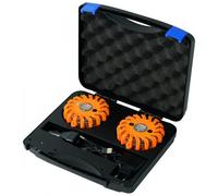 Balises LED rechargeables et magnétiques 16 LED avec 9 modes - mallette de transport avec 2 balises TALIAPLAST