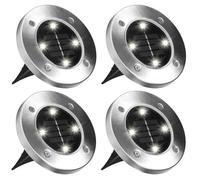 Balises Solaires - 4 LED - Ultra Plates - Installation Facile - Énergie Solaire - Jardin