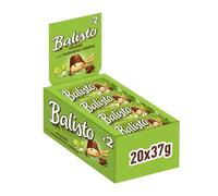 BALISTO - Barre Biscuit Céréales et Chocolat au Lait Muesli - 20 x 37g - Goût Noisettes Raisins - Boite de Barres Chocolatées - Grand Format - 740g