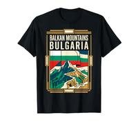 Balkan Montagnes Bulgarie Drapeau Scenic Peaks Voyage Art T-Shirt