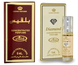 Balkis & Diamond Concentrated Perfume Oil Pack of 2 | Long-Lasting Alcohol-Free Attar for Men & Women | 6ml Each Roll-On
