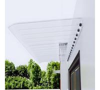 Balkon - Auvent imperméable de 45 x 120 cm, pour terrasse, mobile home et porte, protection durable, contre la pluie, bloque les UV, installation facile, couverture extérieure parfaite