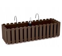 Prosperplast Jardinière de balcon Boardee 58x18x16 cm à suspendre – Brun