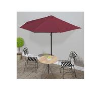 Balkonparasol half aluminium paal 300x155x223 cm bordeauxrood312502