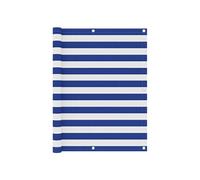 Balkonscherm 120x300 cm oxford stof wit en blauw134920