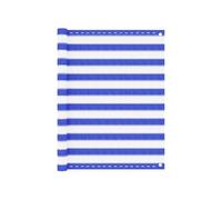 Ecran de Balcon Brise-vue Brise-vent Ecran de Protection Ecran d'Intimité Jardin Extérieur Perméable au Vent Bleu et Blanc 120x400 cm PEHD