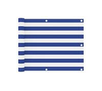 vidaXL Balkonscherm 75x400 cm oxford stof wit en blauw134913 Blanc G