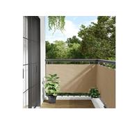 vidaXL Balkonscherm 75x500 cm oxford stof beige134938 Beige G