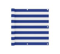 Balkonscherm 90x400 cm oxford stof wit en blauw134917