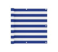 vidaXL Balkonscherm 90x500 cm oxford stof wit en blauw134918 Blanc G