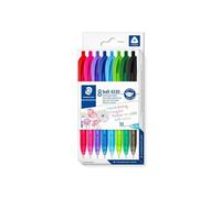 Stylo bille Staedtler 4230M rétractable pointe 1 mm écriture moyenne - Pochette de 8