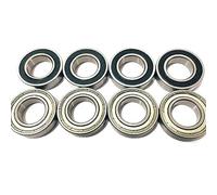 Ball Bearings,4PCS 6902-2RS 6902 Zz Bearing 15x28x7mm Metric Thin Section 2RS 2Z 61902 Steel(6902zz)