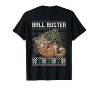 Ball Buster Pull Moche Arbre de Noël Chat T-Shirt