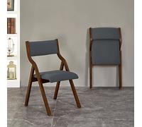 Ball & Cast Chaises Pliantes Tapissées Lot de 2, Chaise de Salle à Manger Pliable Confortable, Chaise de Réunion en Bois pour Cuisine Bureau, Facile à Transporter et à Ranger, Gris Foncé