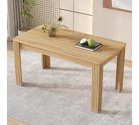 Ball & Cast Table de Salle à Manger rectangulaire Moderne pour 4 à 6 Places, 4 Places, Table de Petit déjeuner compacte en Bois pour Cuisine, Bureau, Appartement, Maison et café, Naturel