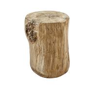 Ball & Cast Tabouret de souche Artificielle Table d'appoint en béton, Table d'appoint en Faux Bois pour l'intérieur et l'extérieur, Naturel