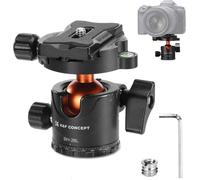 Ball Head Screw 3/8 Inch Aluminium Ball Head Adapter 360° Rotatable with 1/4 Inch Quick Screw Plate for Tripod and Camera Max Load 10 kg