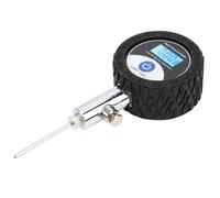 Ball Inflator Tool, Digital Gauge Reader, Tire Compressor Accessory, Compact Precision LCD Screen Display, Ideal for Sports Balls, Bicycle, Vehicle, Workshop and Field Use, Black