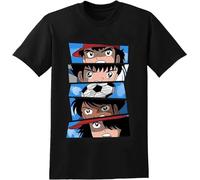 Ball is Life Tops Clothes Streetwear Captain Tsubasa Anime Cotton Men T-Shirt Unisex Tee (Large)