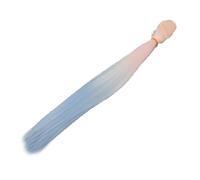 Ball Jointed Doll Wig Pink Blue Gradient Long Hair Row Piece Soft Silk Material 30cm Height 1m Length for BJD Doll Transformation (#9)