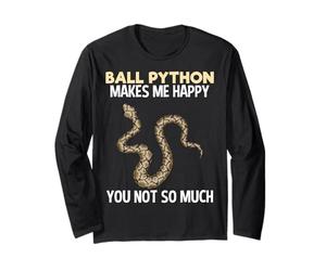Ball Python Makes Me Happy Cadeau Humoristique pour Amoureux des Serpents Manche Longue