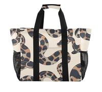 Ball Python Sac fourre-tout utilitaire minimaliste pliable avec poches en toile pour la plage, Boule Python Minimaliste, 1 size, Tendance