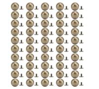 Ball Rivet and Stud Kit 50 ensembles 15 mm rivets en métal sphériques Perles rondes pour les vêtements en cuir et le sac à main Décoration de la décoration matériau en fer durable (Bronze)