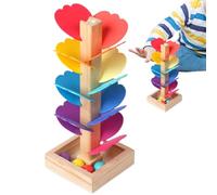 Ball Run Game - 15 Color Musical Leaf Tracks, Inspired Rolling Toy | Jouet Cognition De Couleur Vive, Arbre De Chute De Marbre Sensoriel | Jouet De Développement De L'éducation