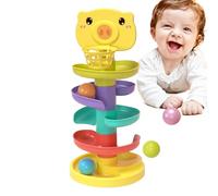 Ball Tower : piste de rampe à billes rotatives, jouet empilable avec chute roulante, jeu d'activités d'apprentissage créatif | Jeu de développement éducatif adorable et durable pour les tout-petits